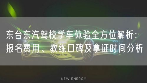 东台东汽驾校学车体验全方位解析:报名费用、教练口碑及拿证时间分析 东台东汽驾校学车体验全方位解析:报名费用、教练口碑及拿证时间分析
