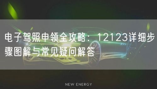 电子驾照申领全攻略：12123详细步骤图解与常见疑问解答